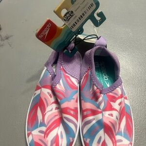 Speedo Girls Toddler Shore Explore Water Shoes Pink Blue And Purple Size 7/8‎
